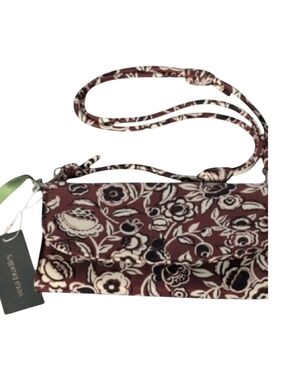 Vera Bradley Wildwood Wallet Crossbody in Bubby Flowers Cinnamon NWT